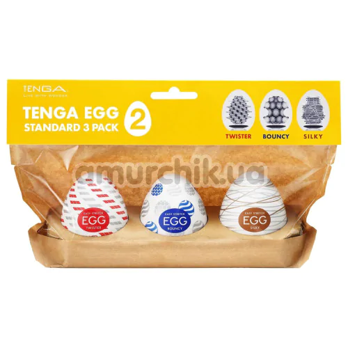 Набор из 3 мастурбаторов Tenga Egg Standard 3 Pack 2 - Фото №1