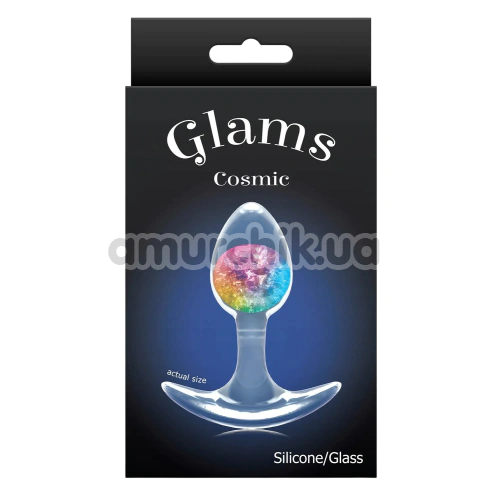 Анальная пробка Glams Cosmic Small, разноцветная