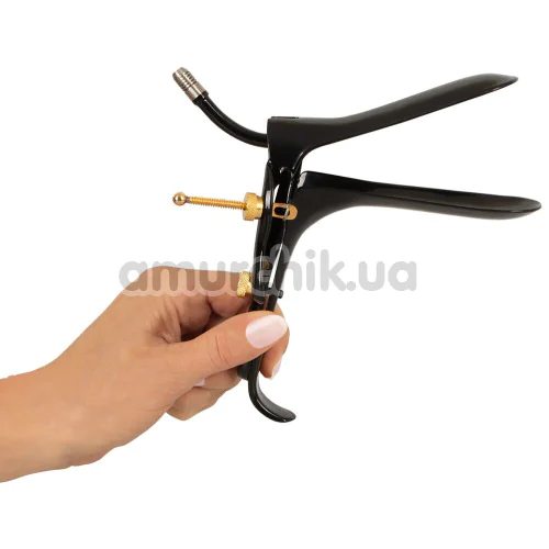 Вагинальный расширитель Fetish Collection Speculum With Air & Liquid Tube, черный