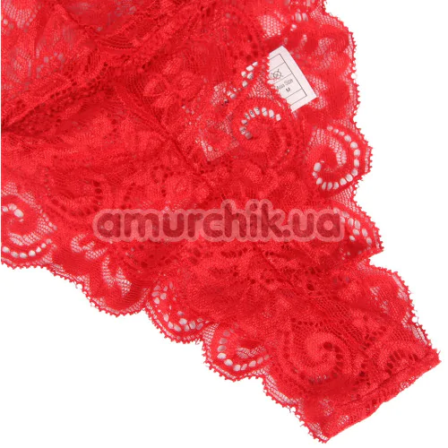 Комплект Star Night Bra Garter Belt, червоний: бюстгальтер + трусики з гартерами