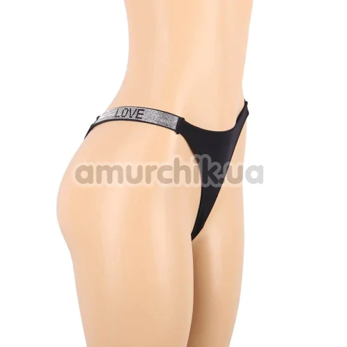 Трусики-стрінги Star Night Elecurve Love Studded Panties, чорні