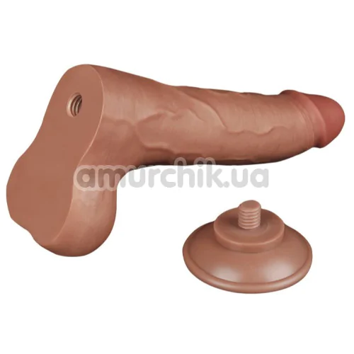 Фаллоимитатор Sliding-Skin Dual Layer Dong 8.5, светло-коричневый