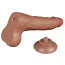 Фаллоимитатор Sliding-Skin Dual Layer Dong 8.5, светло-коричневый - Фото №3