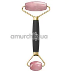 Роликовый массажер Geske Rose Quartz Face & Body Roller 5 in 1, черно-золотой - Фото №1