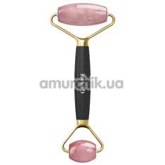 Роликовий масажер Geske Rose Quartz Face & Body Roller 5 in 1, чорно-золотий - Фото №1