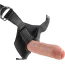 Страпон King Cock Uncut Cock With Strap-On Harness 7, тілесний - Фото №4