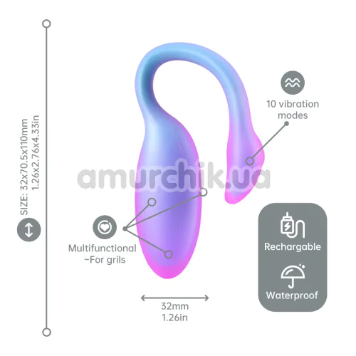 Вибратор Magic Motion Magic Flamingo Max, фиjлетовый