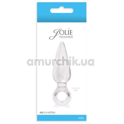 Анальна пробка Jolie Pleasures Jelly Mini, прозора