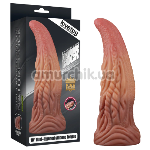 Фаллоимитатор Dual-Layered Silicone Nature Cock LV411018, коричневый
