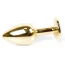 Анальная пробка с зеленым кристаллом Exclusivity Jewellery Gold Plug, золотая - Фото №3