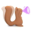 Симулятор орального секса для женщин с вибрацией Sweet Em Velvet Lure Sneaky Squirrel, коричневый - Фото №6