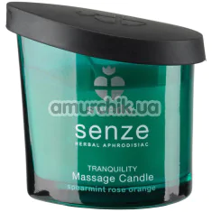 Свічка для масажу Senze Tranquility Massage Candle - м'ята/троянда/апельсин, 50 мл - Фото №1