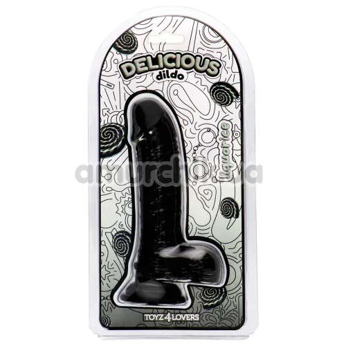 Фаллоимитатор с ароматом лакрицы Delicious Dildo Liquorice 18 см, черный