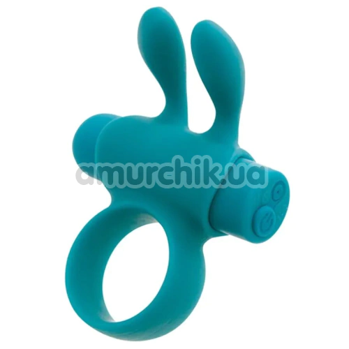 Віброкільце для члена S Pleasures Premium Rabbit Ring, бірюзове