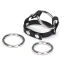 Эрекционное кольцо Liebe Seele Vegan Fetish Faux Leather Cock Ring With 3 Replaceable Rings, черное - Фото №1