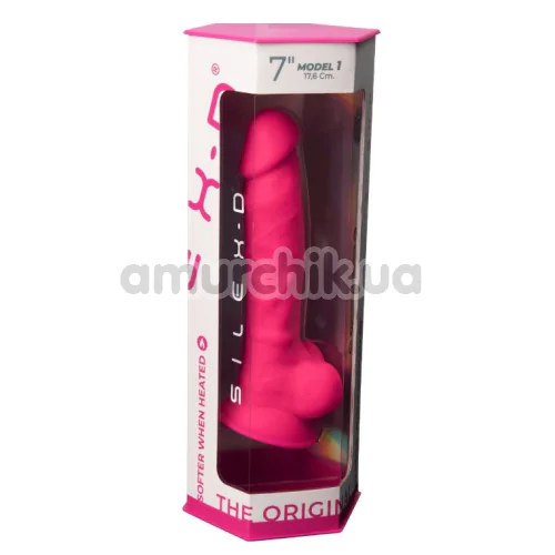 Фаллоимитатор Silexd Premium Silicone Dildo Model 1 Size 7, розовый