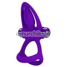 Віброкільце для члена Pretty Love Vibration Cock Ring, фіолетове - Фото №1