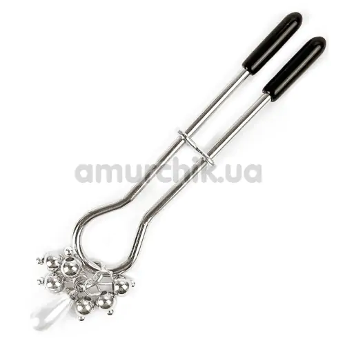 Зажим для клитора Art of Sex Clit Clamp Pearl Drop, серебряный - Фото №1