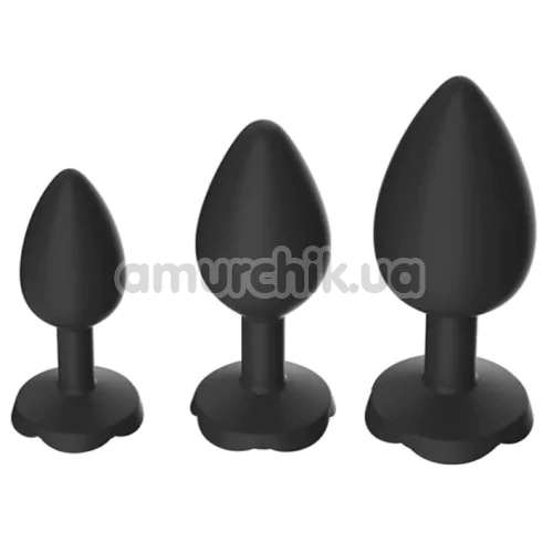 Анальная пробка Rose Shape Silicone Anal Plug Medium, черная