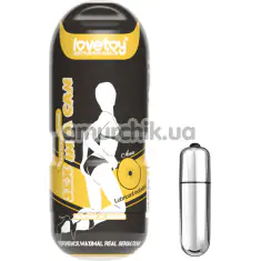 Анус-мастурбатор с вибрацией Lovetoy Sex In A Can Anus Stamina Tunnel, телесный - Фото №1