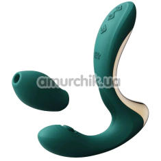 Вібратор для клітора і точки G з підігрівом та пульсацією Zalo Talis G-Spot PulseWave Vibrator, зелений - Фото №1