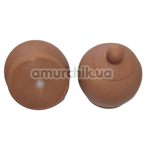 Игрушка-пищалка в виде груди Diverty Sex Stress Willie, коричневая