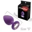 Анальная пробка с прозрачным кристаллом Mai Attraction Pleasure Toys S №47, фиолетовая - Фото №2