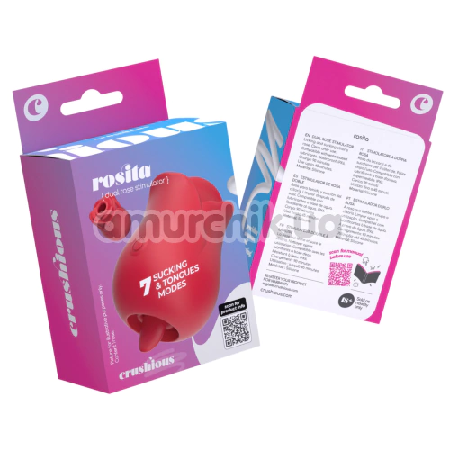 Симулятор орального сексу для жінок Crushious Rosita, червоний