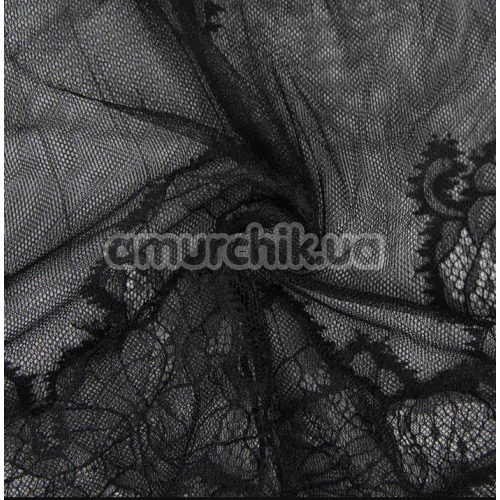 Комплект Star Night Elegant Lace Sexy Babydoll, чорний: пеньюар + трусики-стрінги