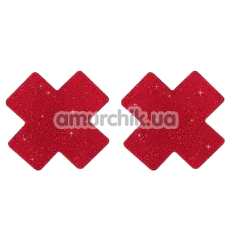 Прикраси для сосків Taboom Nipple Play Nipple X Covers, червоні - Фото №1