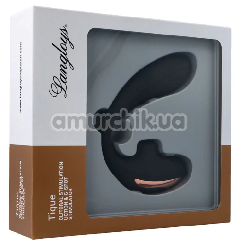 Вібратор з вакуумним стимулятором Langloys Tique, чорний