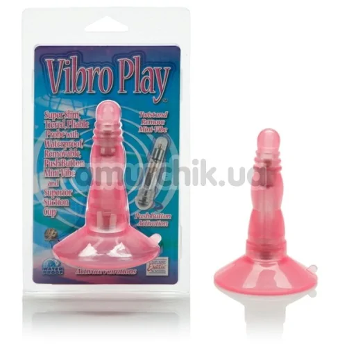 Анальна пробка Vibro Play pink