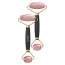 Роликовый массажер Geske Rose Quartz Face & Body Roller 5 in 1, черно-золотой - Фото №4