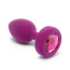 Анальна пробка з вібрацією B-Vibe Vibrating Jewel Plug S/M, малинова - Фото №3