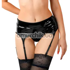 Пояс для чулок виниловый Art of Sex Niks, черный - Фото №1