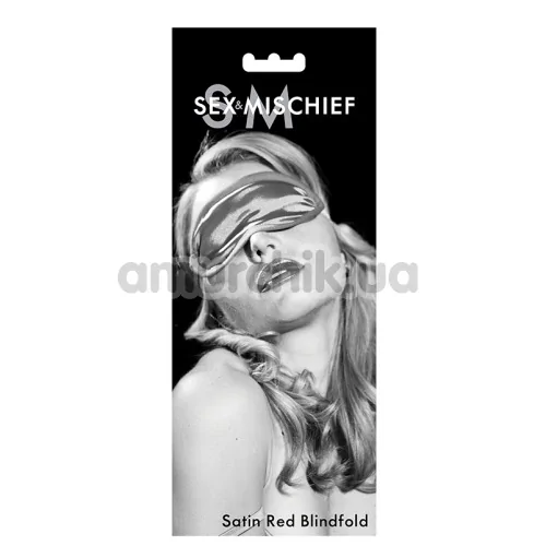 Маска на очі Sex & Mischief Satin Red Blindfold, червона