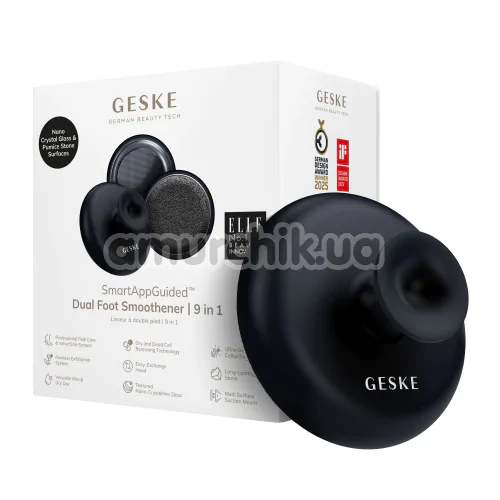 Набор для ухода за стопами Geske Dual Foot Smoothener 9 in 1, черный