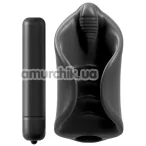 Мастурбатор с вибрацией PDX Elite Vibrating Silicone Stimulator, черный - Фото №1