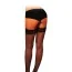 Чулки Fishnet Lace Up Thigh High черные (модель HH34) - Фото №2