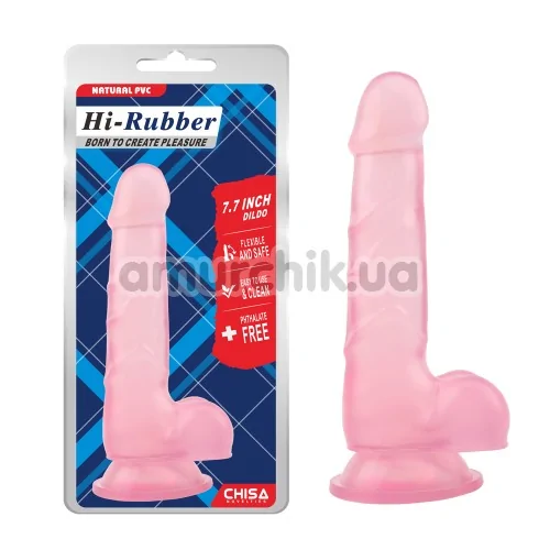 Фалоімітатор Hi-Rubber 7.7 Inch Long, рожевий