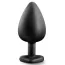 Анальна пробка з прозорим кристалом Temptasia Bling Plug Large, чорна - Фото №4