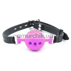 Кляп DS Fetish Mouth Silicone Ball Gag L, рожево-чорний - Фото №1