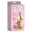 Анальна пробка з рожевим кристалом Matrix Mont Rosy Gem Gold Plug M, золота - Фото №7