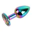Анальная пробка с радужным кристаллом Matrix Mont Rainbow Gem Butt Plug S, радужная - Фото №2