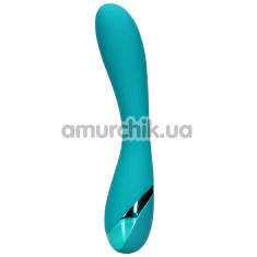 Вібратор для точки G Loveline Smooth Silicone G-Spot Vibrator, бірюзовий - Фото №1
