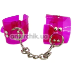 Фиксаторы для рук DS Fetish Handcuffs Transparent, фиолетовые - Фото №1