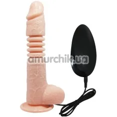 Вібратор Thunder Up Suction Base, тілесний - Фото №1