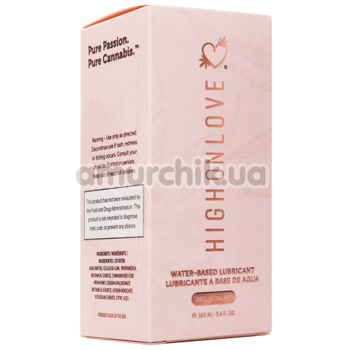 Лубрикант з CBD HighOnLove Water-Based Lubricant 200 Mg CBD, 100 мл
