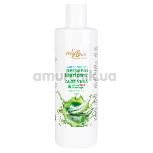 Массажный лубрикант MyLove Aroma Series Personal Lubricant 2in1 Aloe Vera - алоэ вера, 300 мл - Фото №1