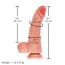 Фалоімітатор-насадка Hismith Dual-Density Dildo With Veins 8.25, тілесний - Фото №12
